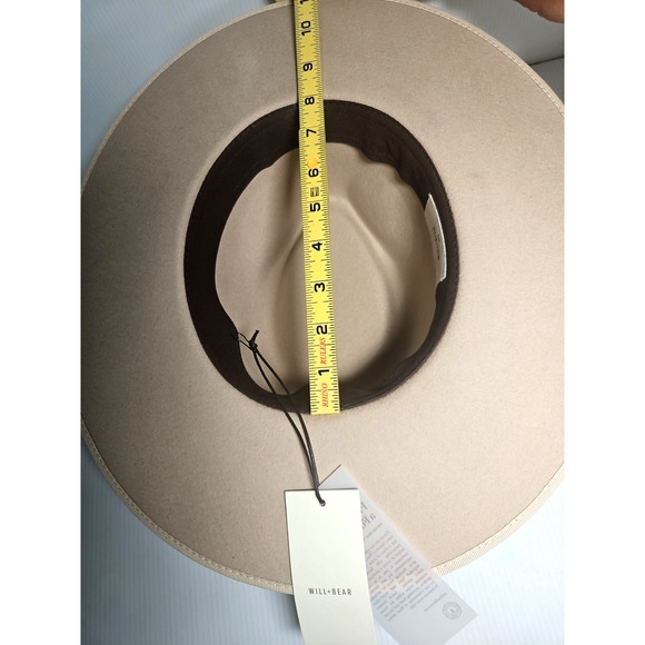 WILL + BEAR Wide Brim Fedora Hat Andy Oak Medium- Retail $127 - Picture 9 of 9